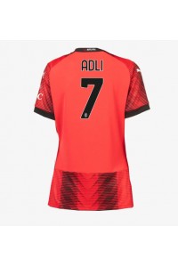 AC Milan Yacine Adli #7 Jalkapallovaatteet Naisten Kotipaita 2023-24 Lyhythihainen